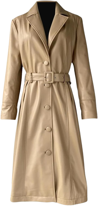 Heymand Leather Women Trench Coat